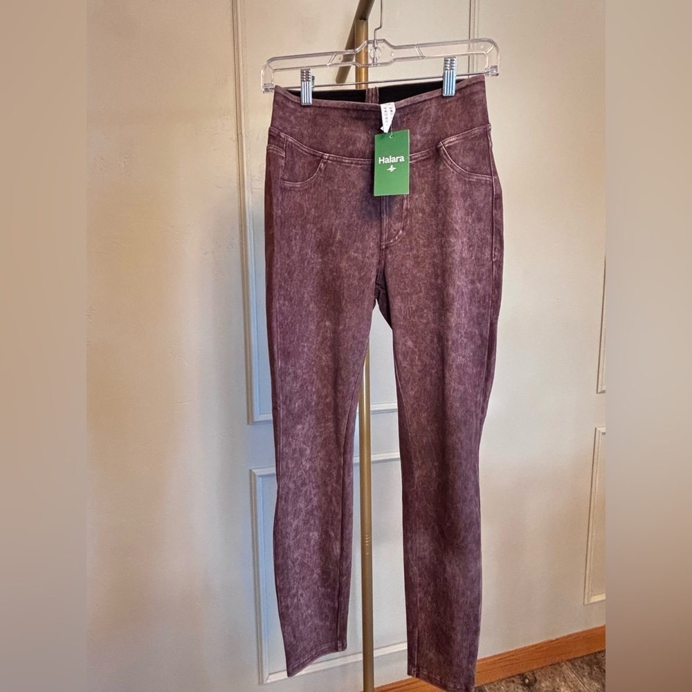 Halara Flex Size Small NWT High Waisted Acid Washed Denim - Skinny Jean Leggings